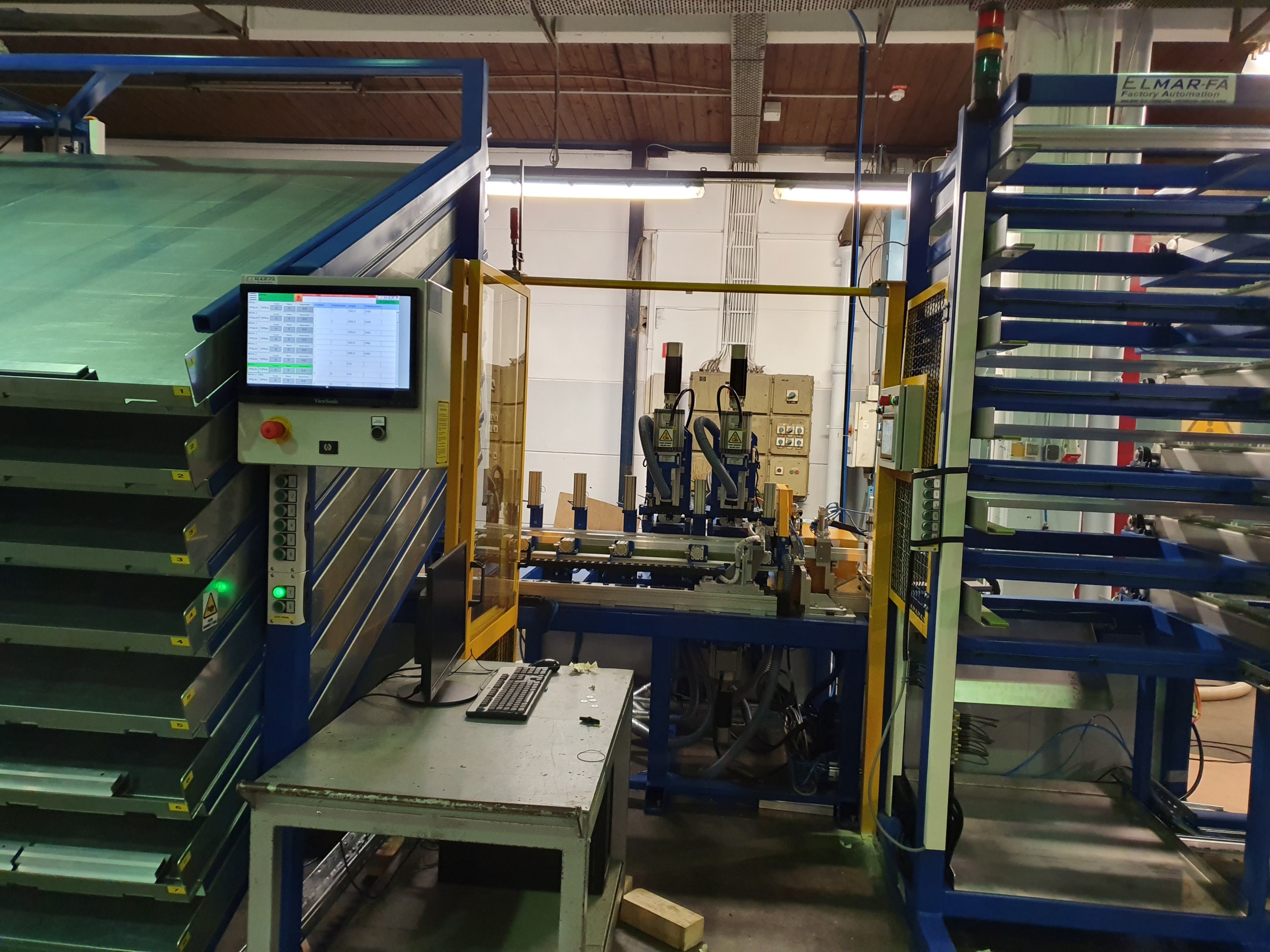 Automatic dedicated Drill Cutting Line for Plastic and ALU profiles